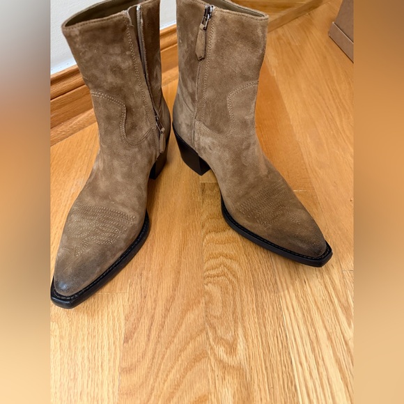 Prada Brown Suede Ankle Boots - Picture 12 of 17